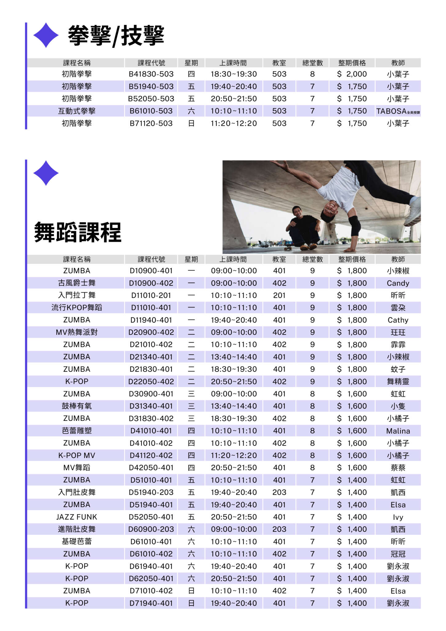 05-06月期課舞蹈課(jpg)，詳見下方說明