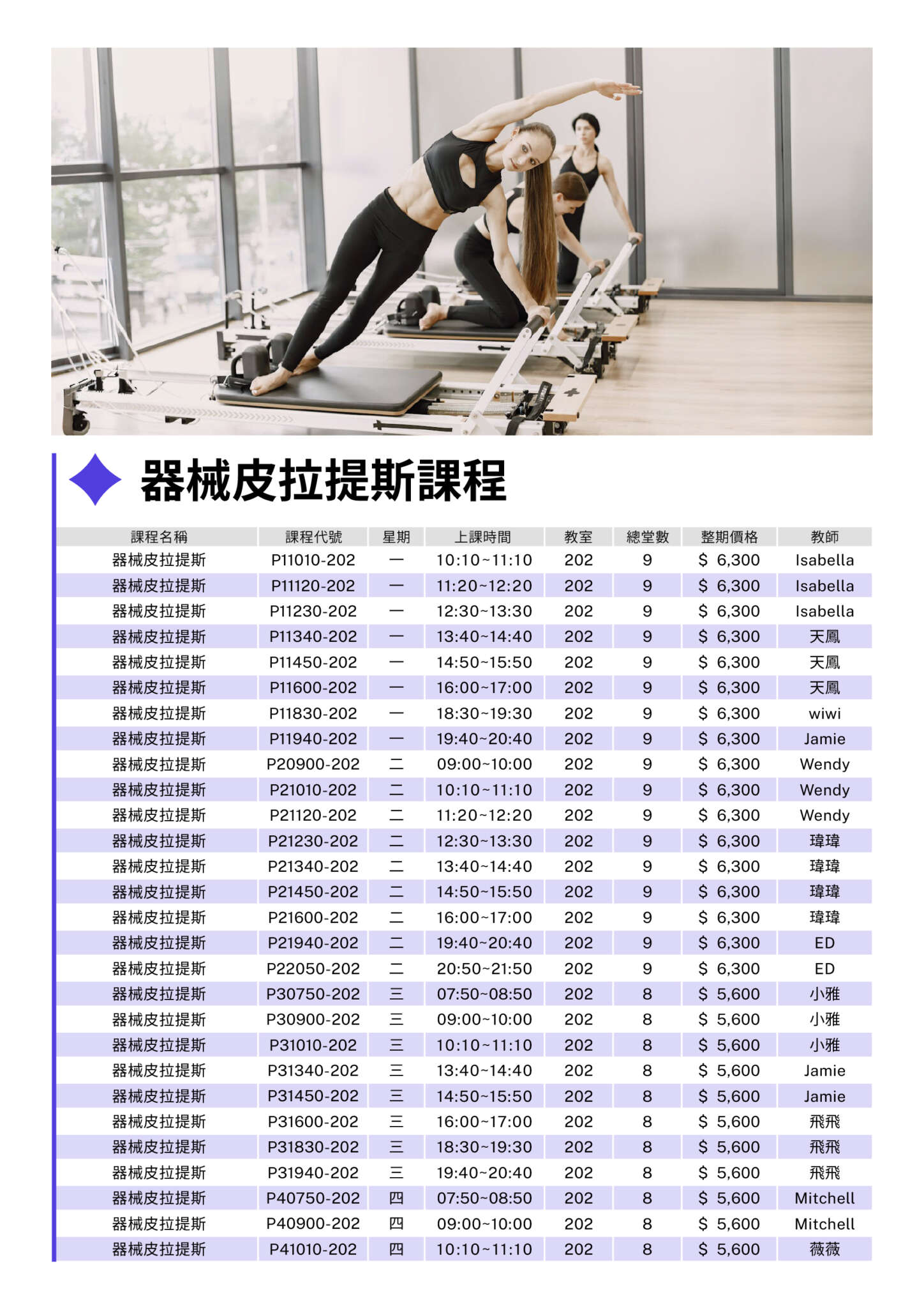 05-06月期課器械皮拉提斯課(jpg)，詳見下方說明